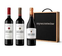 Pack Luis Cañas Rioja Alavesa - Crianza, Reserva y Selección de la Familia - 3 Botellas de Vino Tinto + Caja de Madera MySecretWine - D.O.Ca. Rioja - Pack Regalo