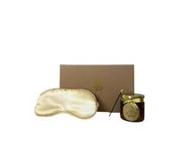 Pack Meditación y Manifestación - Vela de Soja Natural con Amatista y esencia Flor de Loto, Antifaz Relax, Escoba Energética y Botella de Deseos - Kit Ritual Espiritual (Vela + Antifaz)