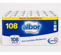 Pack Mega Ahorro Colhogar Albor 108 Rollos Papel Higiénico - 9 Packs de 12 | Máxima Duración y Comodidad