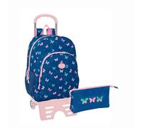 Pack: Mochila con ruedas de 42 cm Blackfit con 8 mariposas
