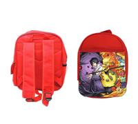 PACK MOCHILA ROJA Y ESTUCHE SASUKE Y NARUTO SHARINGAN school material anime shonen ninja