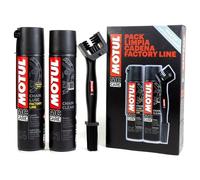 Pack Motul C1+C4 Factory Line 400ml Limpieza y Grasa Blanca Cadena Moto Racing