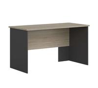 Pack muebles de oficina ni stilo industrial con escritorio, aparador, cajonera y estanterías color roble sonoma y gris antracita