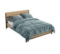 Pack muebles dormitorio craft color roble hamilton (cama + mesitas de noche + cómoda)
