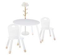Pack muebles dormitorio infantil douceur mesa con sillas y perchero color blanco