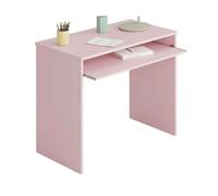 Pack muebles estudio juvenil infantil i-joy en color blanco o rosa formado por escritorio + estantería