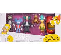 Pack múltiple de Figuras de acción de Los Simpson, Escala de 6,35 cm, de JAKKS Pacific. Incluye a Krusty, Mojo, Itchy, Scratchy y Sideshow Mel, Junto con el Coche de Payasos de Krusty.