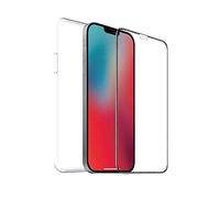 PACK MUVIT FOR CHANGE MCPAK0039 PARA IPHONE 12 MINI FUNDA CRISTAL SOFT + PROTECTOR VIDRIO TEMPLADO PLANO MARCO NEGRO