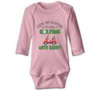 Pack My Diapers I'm Going Golfing With Daddy, mono para bebé, L-rosa, 6 meses
