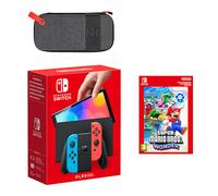 Pack Nintendo Switch - Modelo OLED (azul neón/rojo neón) Super Mario Bros. Wonder