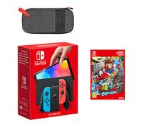 Pack Nintendo Switch - Modelo OLED (azul neón/rojo neón) Super Mario Odyssey