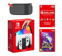 Pack Nintendo Switch - Modelo OLED (blanca) Pokémon Púrpura + Nintendo Switch Online 3 meses individual