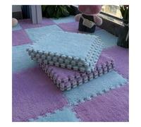 Pack of 10 Interlocking Foam Carpet Tiles Multicolor 12x12 Inches(Light Blue+Light Purple)