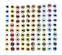 Pack of 100 Glass Eye Cabochons Assorted Designs for Jewelry Making and Craft Projects Art Resin Supplies