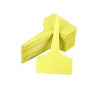Pack of 100 plastic seedling labels (6 x 10 cm) for greenhouses and vegetable gardens - yellow VHV