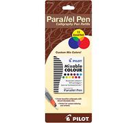 (Pack of 12 & Assorted (Carded)) - Pilot Parallel Pen Ink Refills for Calligraphy Pens, Assorted Colours, 12 Cartridges per Pack, Carded (77318)