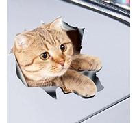 Pack Of 2 Funny 3D Cat Car Styling Vehicle Body Scratch Sticker Vinyl Sticker Bumper Sticker Car Sticker Laptop Suitcase Truck Accessories Car Sticker