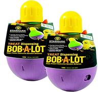 Pack of 2 StarMark Bob A Lot Dog Toy Treat Kibble Dispensing Slow Feed