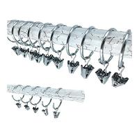 Pack of 20 Anillos De Cortina Y Clips LMYTech Cortina Anillos 38 mm De Diámetro Interior De Acero Inoxidable Premium Metal Material-Silver