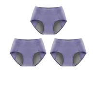 Pack Of 3 Period Pants Heavy Flow Leak Proof Knickers Postpartum Briefs Cotton Underwear Teenage Girls First Starter Kit Hipster Multipack Purple L