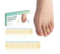 Pack of 30 Heel Blister Plasters - Welnove Blister Cushions - Blister Bandages for Heel, Toe & Foot - Blister Pads for Prevention & Recovery - Water Resistant Bandages - Toe Pack