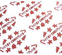 Pack of 30 Merry Christmas Oval Stickers, Colourful Envelope Seals Labels for Cards, Festive Craft and Decoration