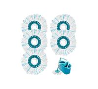 Pack of 5 microfiber cloths, compatible with Leifheit Clean Twist Disc mop systems. Highly absorbent replacement heads.