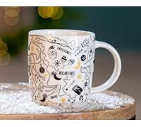 Pack of 6 Cup/Mug, Lettering, Porcelain, white, PU 6, L. 9 cm, W. 12 cm, H. 9 cm