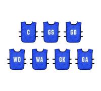 (Pack of 7) Mesh Netball Training Bibs (Youths, Adult) Adult Royal Adult Royal