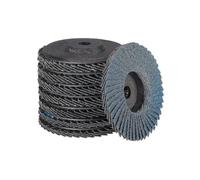 Pack of 8 Covered Flap Discs - 76mm x 10mm Sanding Discs with Grit 40/60/80/120 for Metal, Steel & Wood - Durable Blue Abrasives