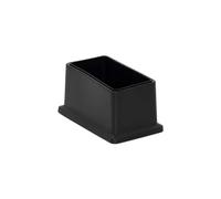 Pack of 8 Rectangular PVC Chair Leg Caps, Non-Marking, Floor Protection, 25 x 50mm, 1" x 2" VHV