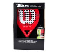 Pack Pala de Pádel Wilson Optix Xp Red y Bote De Bolas Wilson Rush