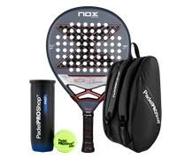 Pack Pala Nox At10 Genius 12k 2025 Agustín Tapia + Paletero Padelproshop + Pelotas Padelproshop Fast MKP