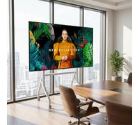Pack pantalla 4K Samsung QMC 85'' + soporte móvil Neomounts Solución móvil para cartelería digital profesional 24/7, con pantalla 4K Samsung de 85