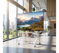Pack pantalla gigante 4K Samsung QE98C 98'' + soporte móvil Neomounts Solución móvil para cartelería digital profesional de gran formato 16/7, con