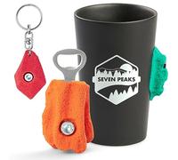 Pack para la Escalada y Aventura | Taza Hecha de Ceramica con Presa de Escalada Profesional + Llavero Climber Personalizado + Abridor de Cerveza Manual Hecho de Aluminio con Mango Recubierto