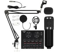Pack para Podcast: Conjunto de micrófonos de grabación, micrófonos de Condensador USB | Kit de grabación Listo para Usar, Ajustable con Filtro Anti- y Abrazadera de Mesa para la creación
