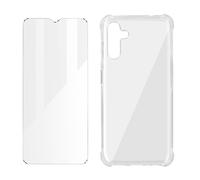 Pack para Samsung A13 5G / A04s Funda Flexible + Cristal Templado Transparente