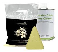 Pack Pastillas Ceras Depilatorias Baja Fusión 1kg + Limpiador Cítrico para Eliminar los Restos de Cera de Aparatos de Uso Profesional 500ml (Marfil)