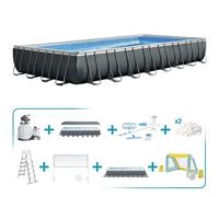 Pack piscina desmontable rectangular ultra xtr 10 metros 8 accesorios y 1 hinchables