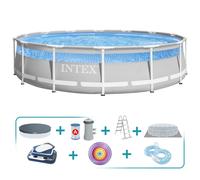 Pack piscina desmontable redonda clearview 4 metros 4 accesorios y 4 hinchables
