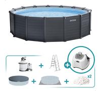 Pack piscina desmontable redonda graphite 5 metros 6 accesorios