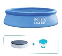 Pack piscina hinchable redonda easy set ø366x76 2 accesorios