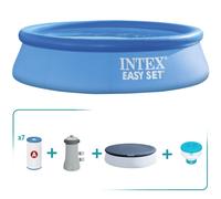 Pack piscina hinchable redonda easy set 4 metros 4 accesorios