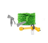 Pack pistola de agua a presión con depósito 8 en 1 y manguera de jardín extensible innovagoods