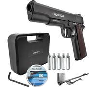 Pack Pistola de Aire comprimido CO2 Norica N.A.C 1911 Calibre 4.5 <3,5J [maletin | balines Match/bb's]
