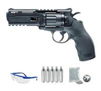 PACK pistola de aire comprimido semiautomática - Revólver de CO2 UX tornado balines BBs acero <3J