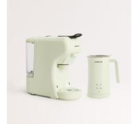 Pack Potts Cafetera Express Multicápsulas + Milk Frother Studio Espumador Calentador De Leche y Chocolate Verde by CREATE