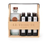 Pack Premium Le Tribute Gin con Caja de Madera y 6 Tónicas de Regalo | Estuche Gourmet para Regalo-MYSECRETWINE-