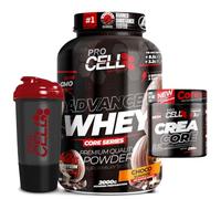 PACK Procell Proteinas Whey Advanced 2Kg (Choco Surprise) + Creatina monohidratada 200Gr + Shaker "REGALO" Gana masa muscular, Fuerza, Resistencia, Tonificacion muscular, Recuperacion deportiva